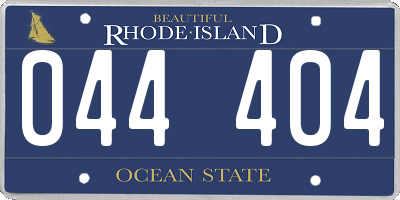 RI license plate 044404