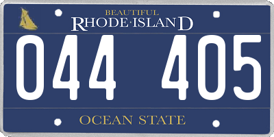RI license plate 044405