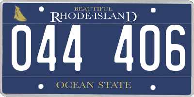 RI license plate 044406