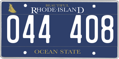 RI license plate 044408