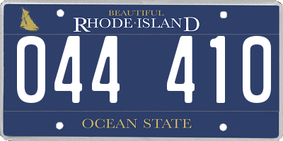RI license plate 044410
