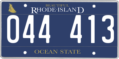 RI license plate 044413