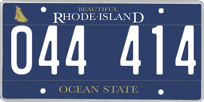 RI license plate 044414