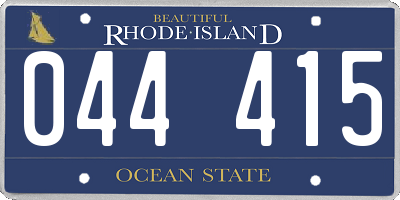 RI license plate 044415