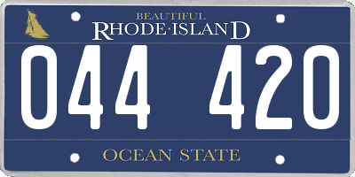 RI license plate 044420