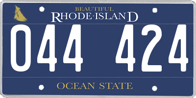 RI license plate 044424