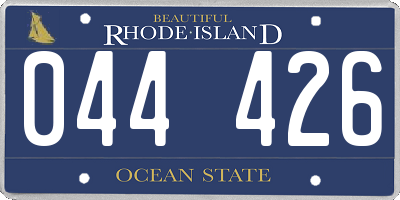 RI license plate 044426