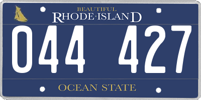 RI license plate 044427