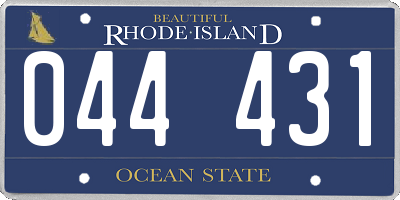 RI license plate 044431