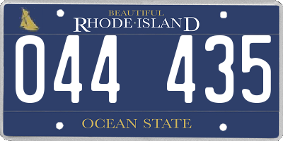 RI license plate 044435