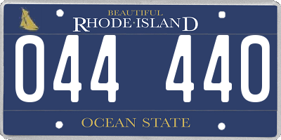 RI license plate 044440