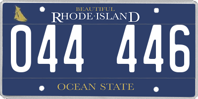 RI license plate 044446
