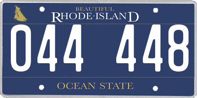 RI license plate 044448
