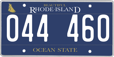 RI license plate 044460