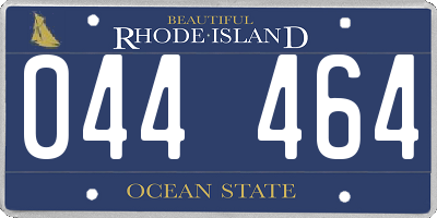 RI license plate 044464
