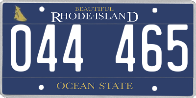 RI license plate 044465