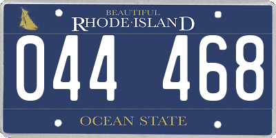 RI license plate 044468