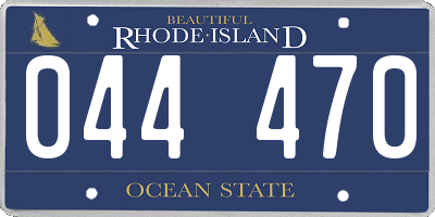 RI license plate 044470