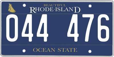 RI license plate 044476