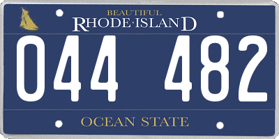 RI license plate 044482