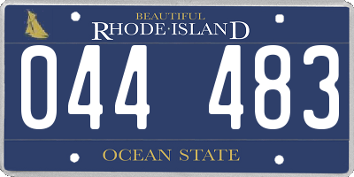 RI license plate 044483