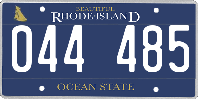 RI license plate 044485
