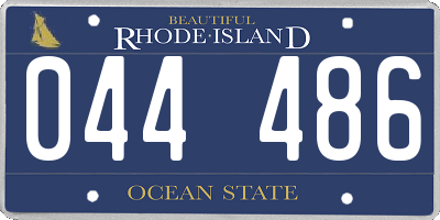 RI license plate 044486