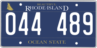 RI license plate 044489