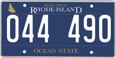 RI license plate 044490