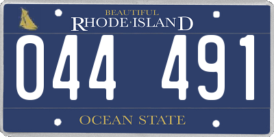 RI license plate 044491