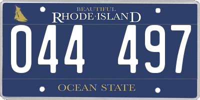 RI license plate 044497