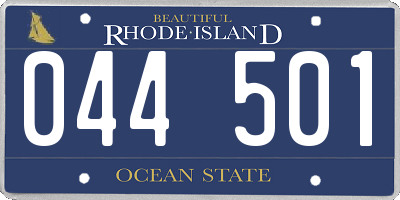 RI license plate 044501