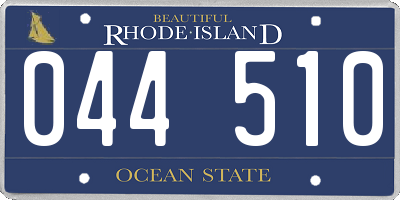 RI license plate 044510