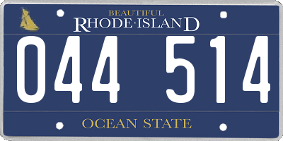 RI license plate 044514