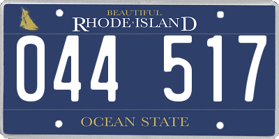RI license plate 044517