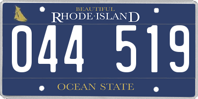 RI license plate 044519