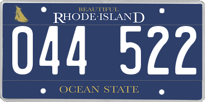 RI license plate 044522