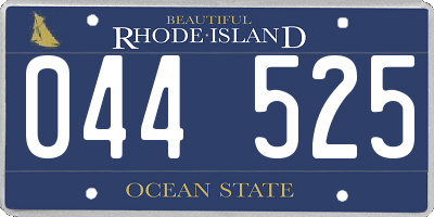 RI license plate 044525