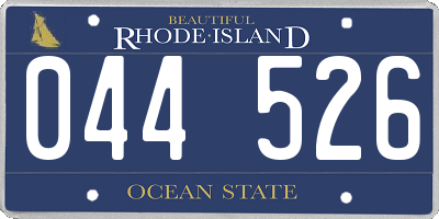 RI license plate 044526