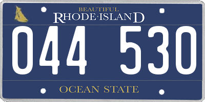 RI license plate 044530