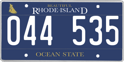 RI license plate 044535
