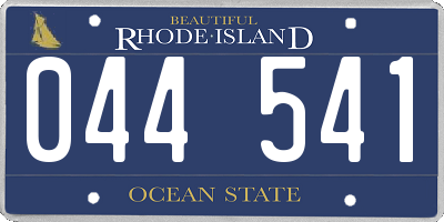 RI license plate 044541