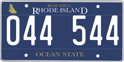 RI license plate 044544