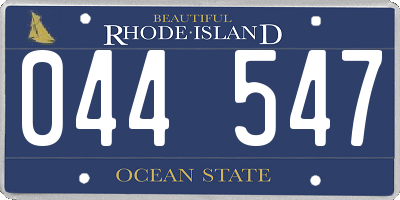RI license plate 044547