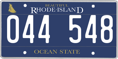 RI license plate 044548