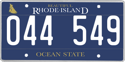RI license plate 044549