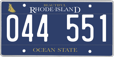 RI license plate 044551