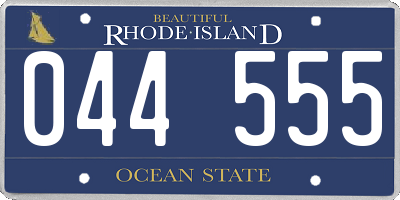 RI license plate 044555