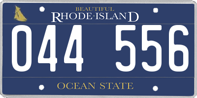 RI license plate 044556