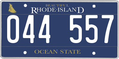 RI license plate 044557